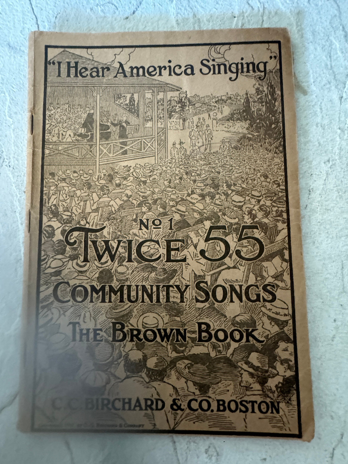 TWICE 55 Plus COMMUNITY Songs I Hear AMERICA Singing The New  Brown Book  Birchard, C. C. Publication Date: 1929