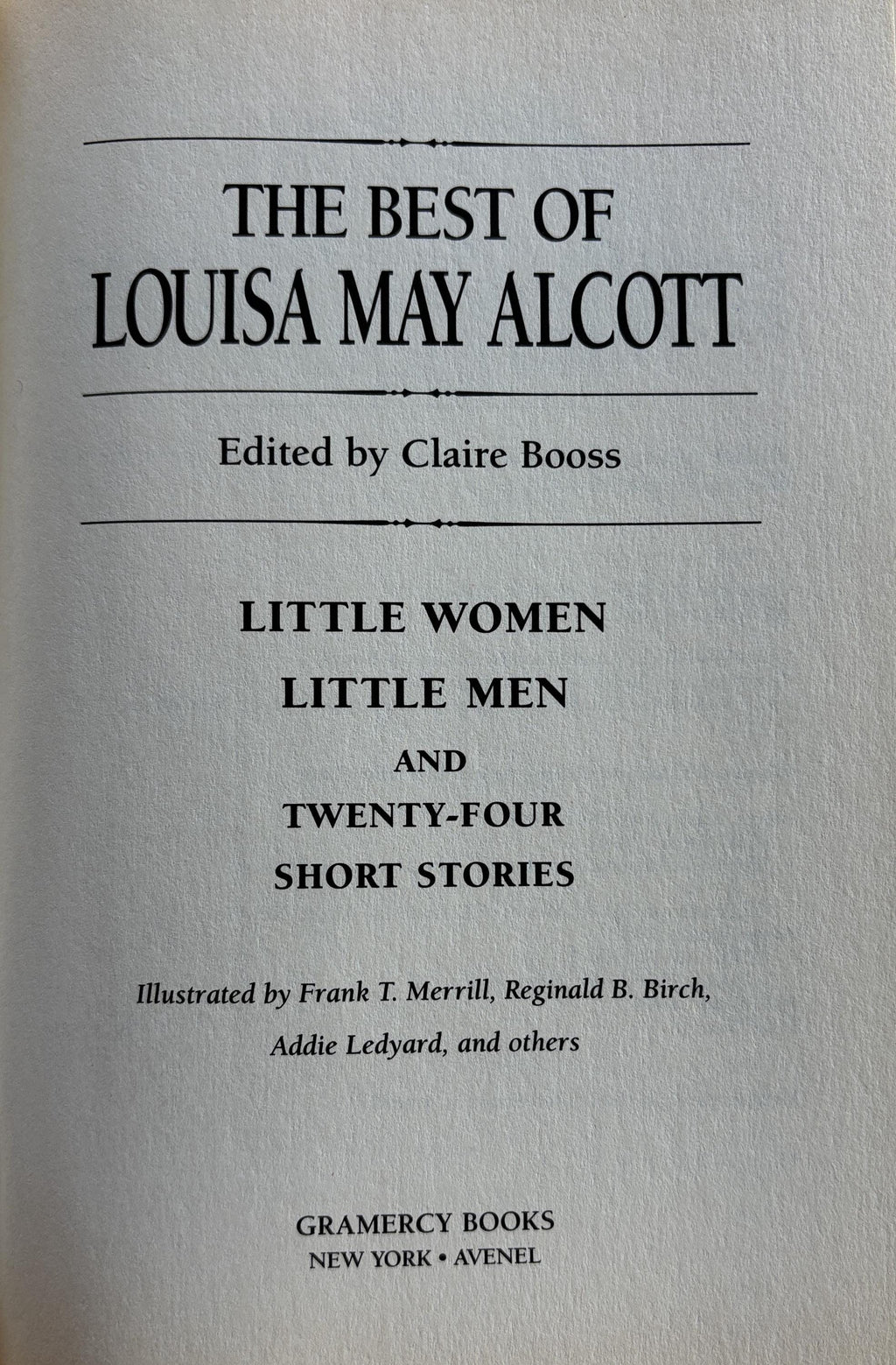 Louisa May Alcott Short Stories, Illustrated Hardcover