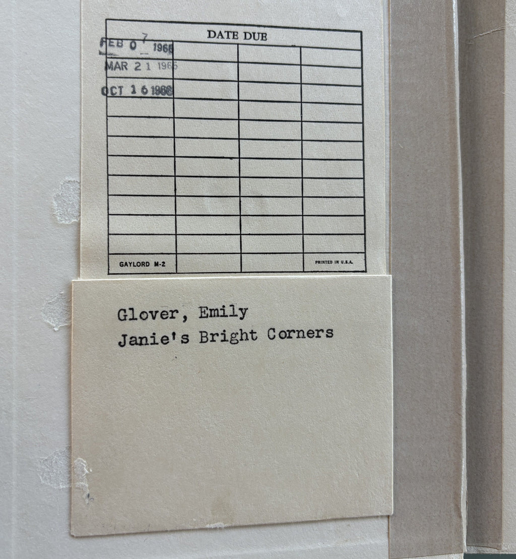 Janie's Bright Coners by Emily H Glover (Very Rare) - Copyright 1938