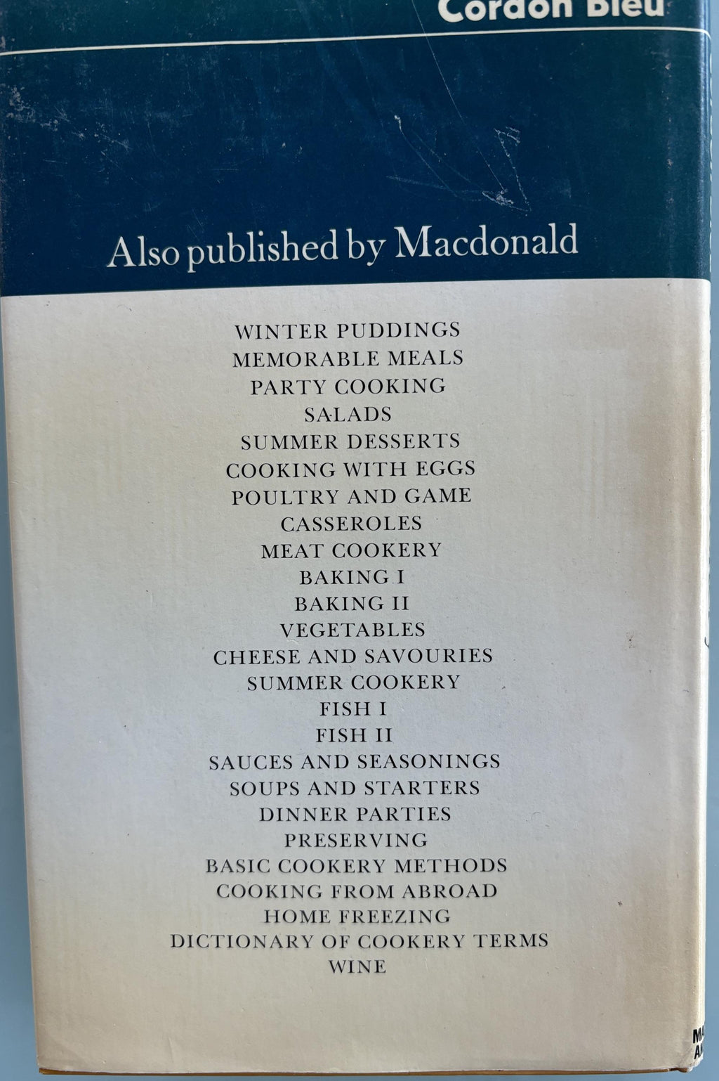 Meat Cookery - Cordon Bleu Cookery School First Editon 1971