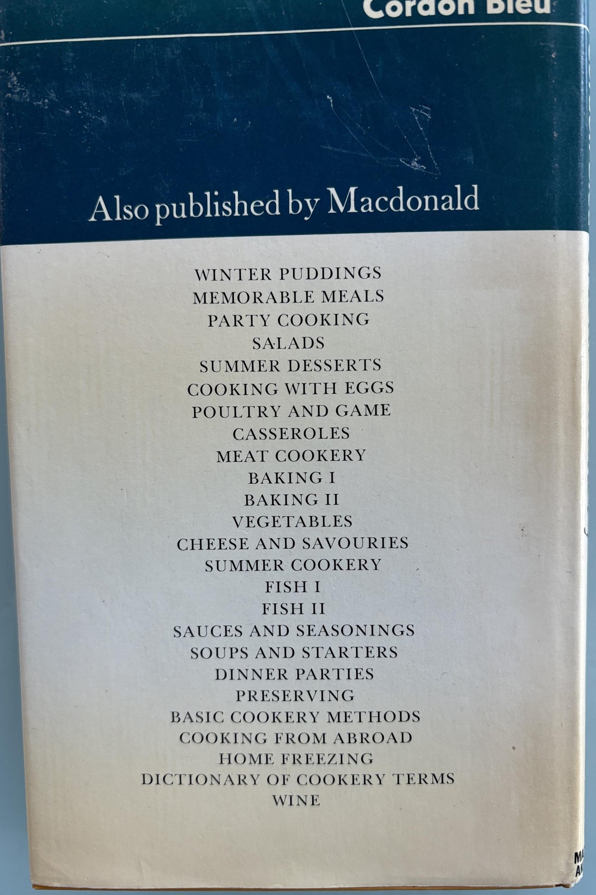 Meat Cookery - Cordon Bleu Cookery School First Editon 1971