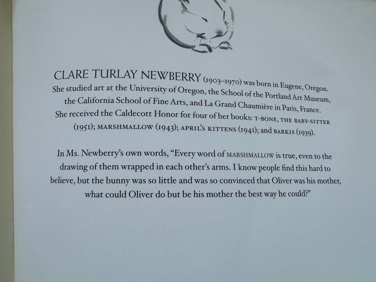 Marshmallow by Clare Turlay Newberry, 2008 Paperback  About a Bunny Easter Gift