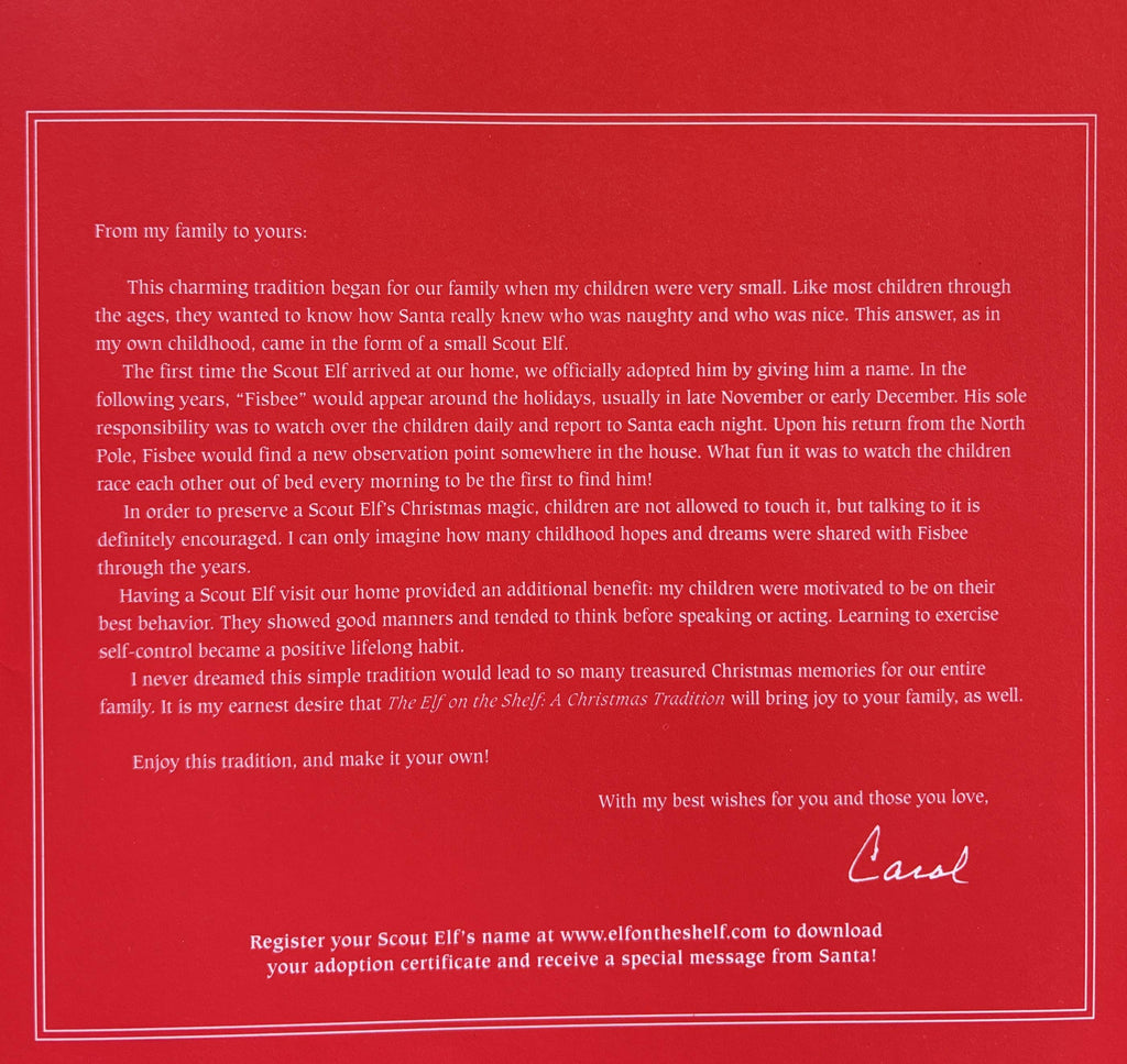 The Elf on the Shelf - A Christas Tradition:  Carol V. Aebersold  **  First Edition  **  2005