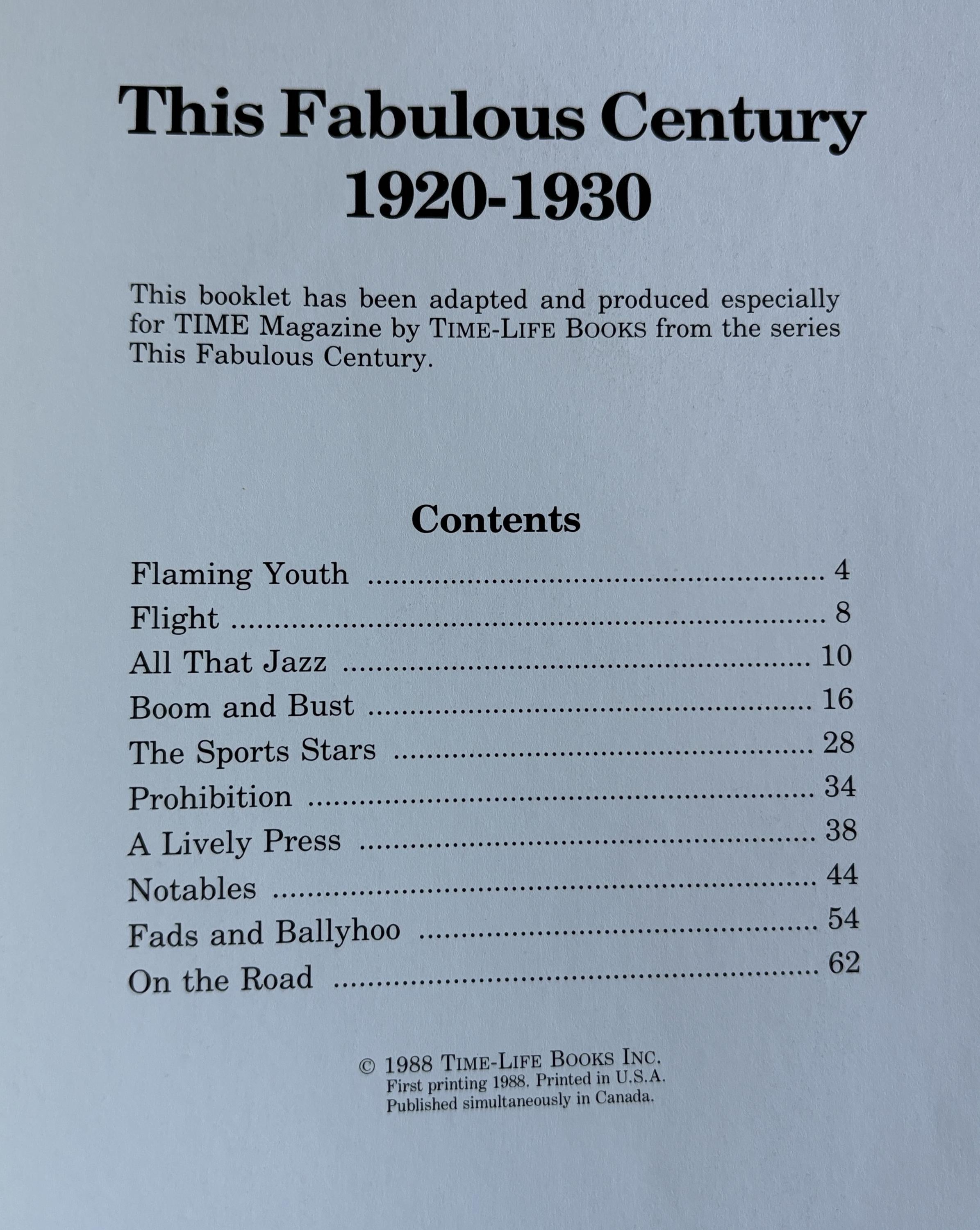 This Century 1920-1930 Time-Life Book ** First Edition **