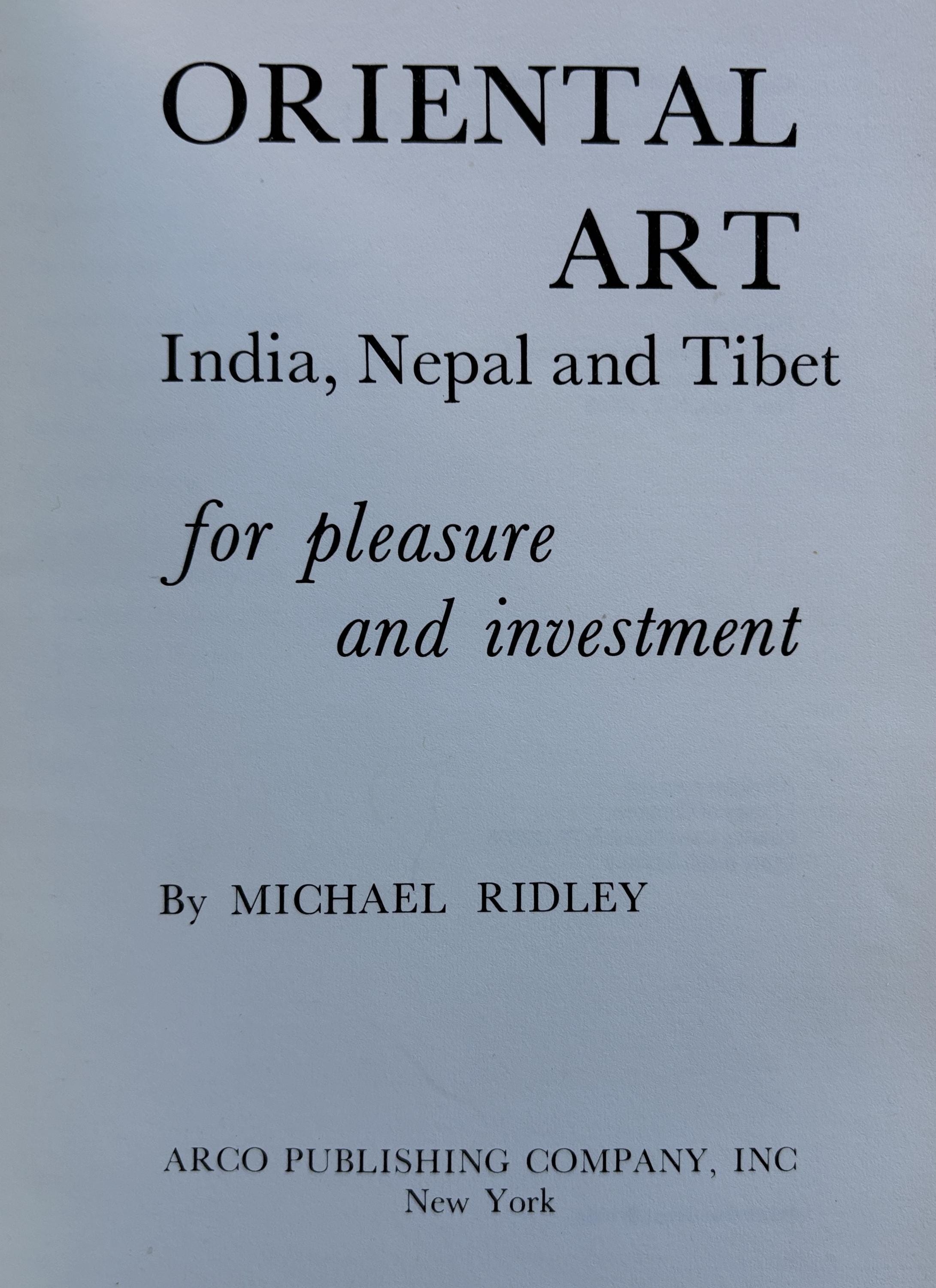 Oriental Art for Pleasure and Investment