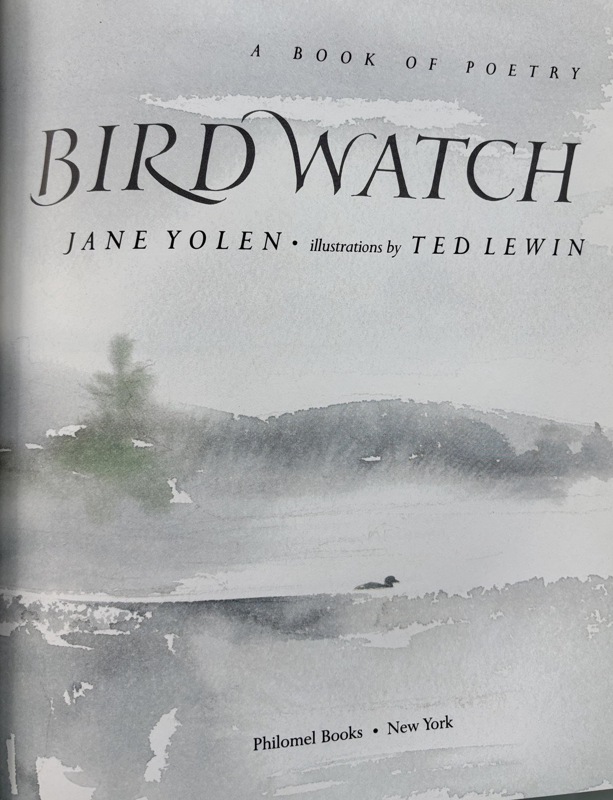 Bird Watch (A Book of Poetry) by Jane Yelon 1990