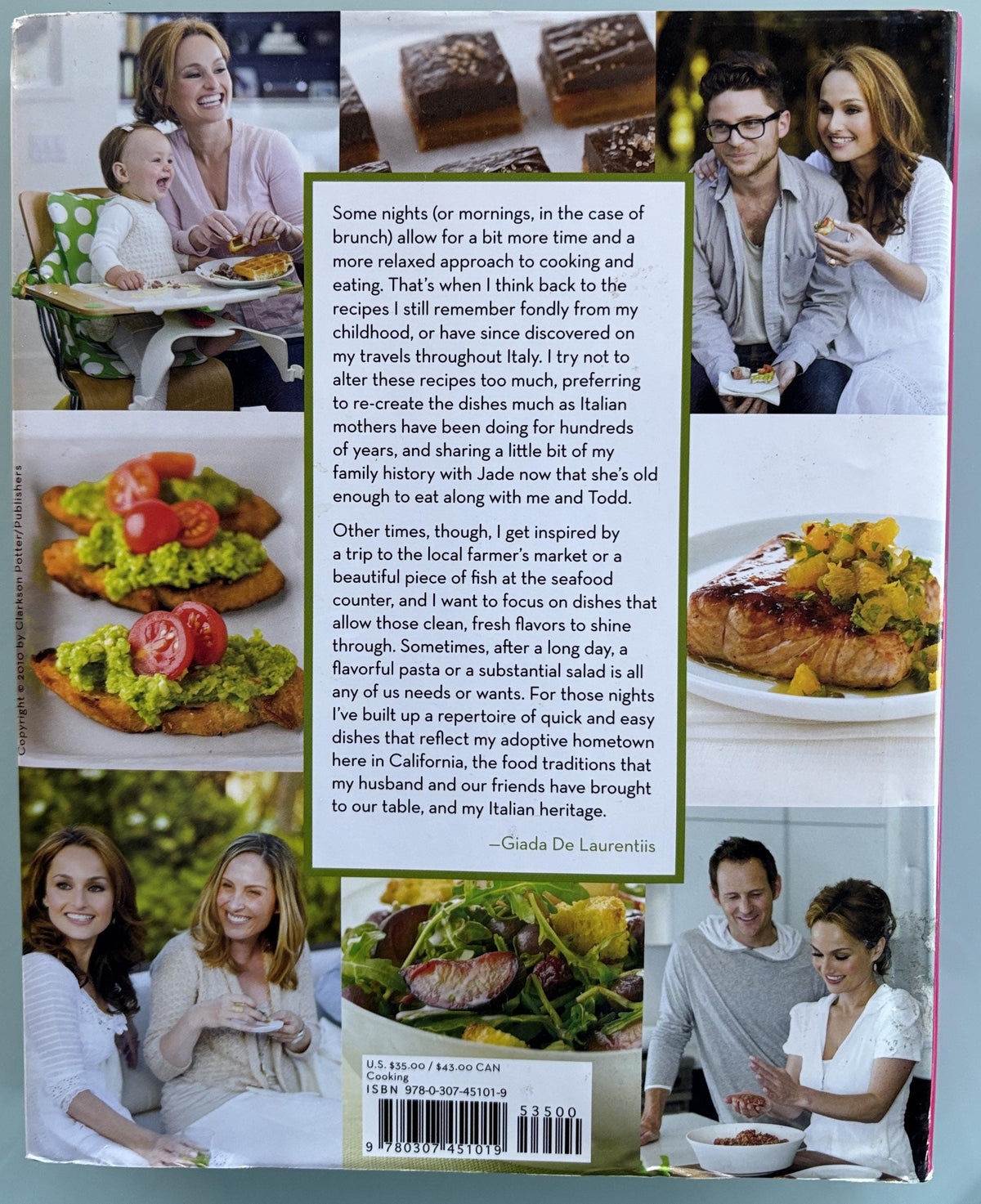 Giada at Home - Family Recipes from Italy and California:  Giada De Laurentiis  **  First Edition  **