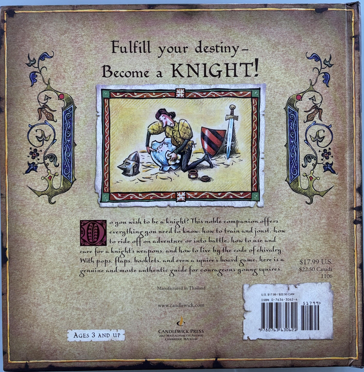 Knight A Noble Guide for Young Squires - First US Edition