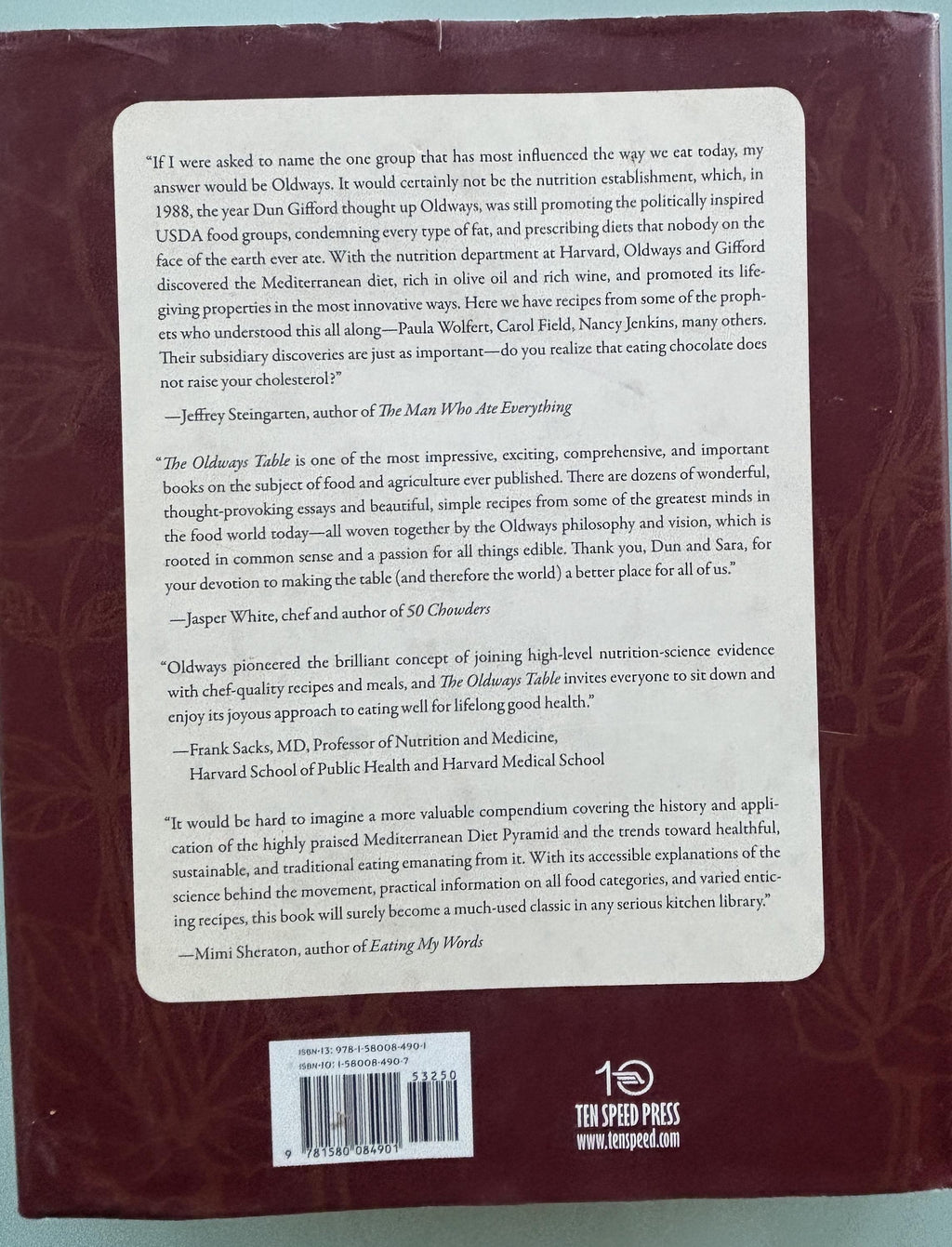 The Oldways Table - Essay & Recipes from the Culinary Think Tank - First Edition
