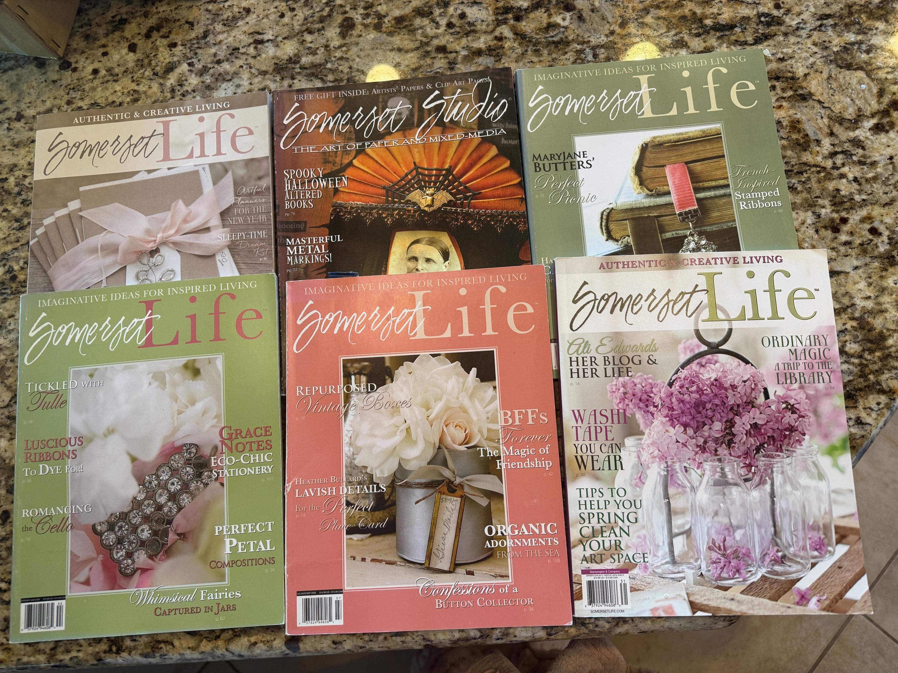 Sommerset Life  Magazine (Summer  2009), (Spring 2013), (Winter 2018), (October 2009), (Autumn 2009) 6 pc