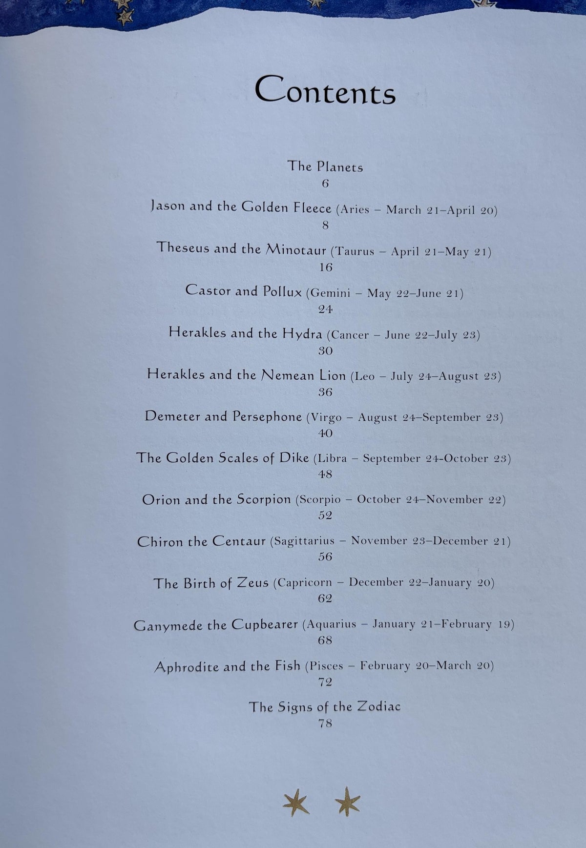 Stories from the Stars Greek Myths of the Zodiac: An Abbeville Anthology **  First Edition  **