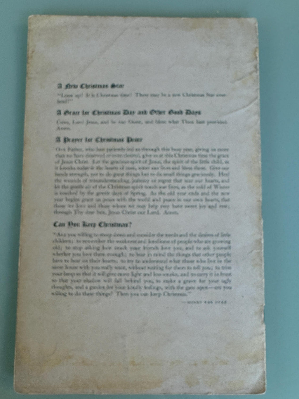 A Christmas Carol  Service Music and Words Ephemera c1910