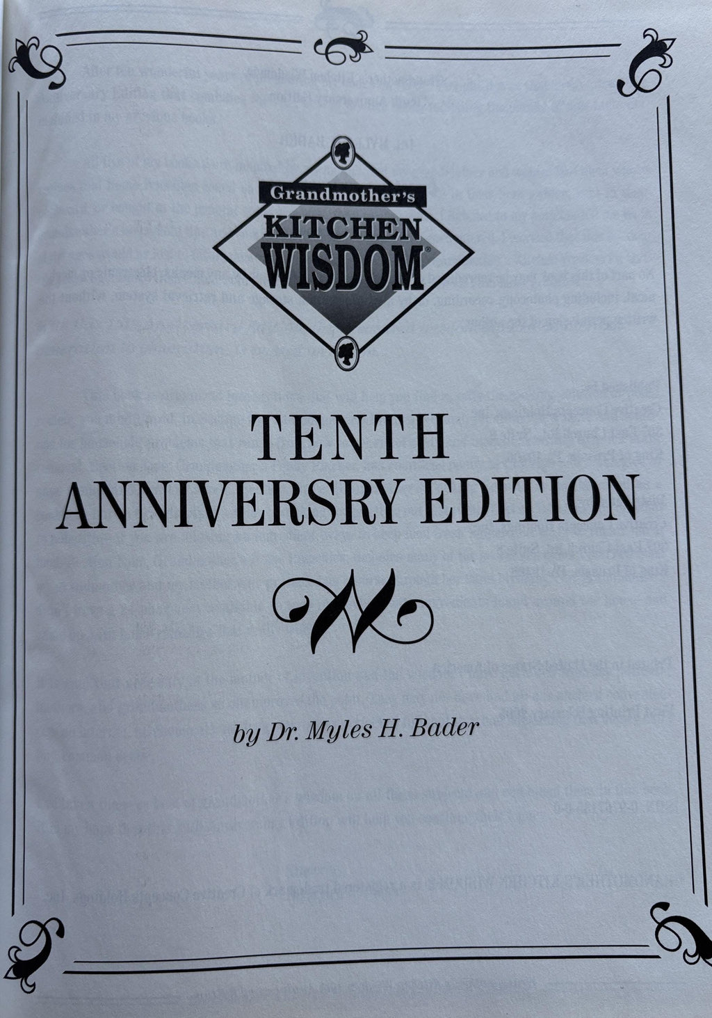 Grandmother's Kitchen Wisdom, 2005 First Edition Cooking Book