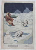 1931 Polar Bear Book Print by James Swinnerton c1930 Eskimo with Cubs