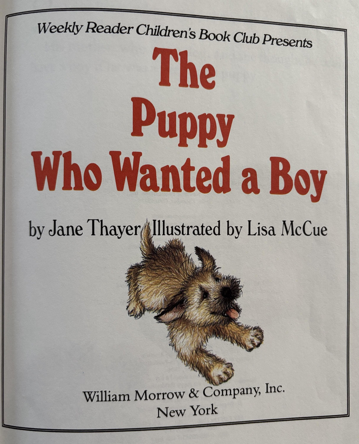The Puppy Who Wanted a Boy  by Jane Thayer