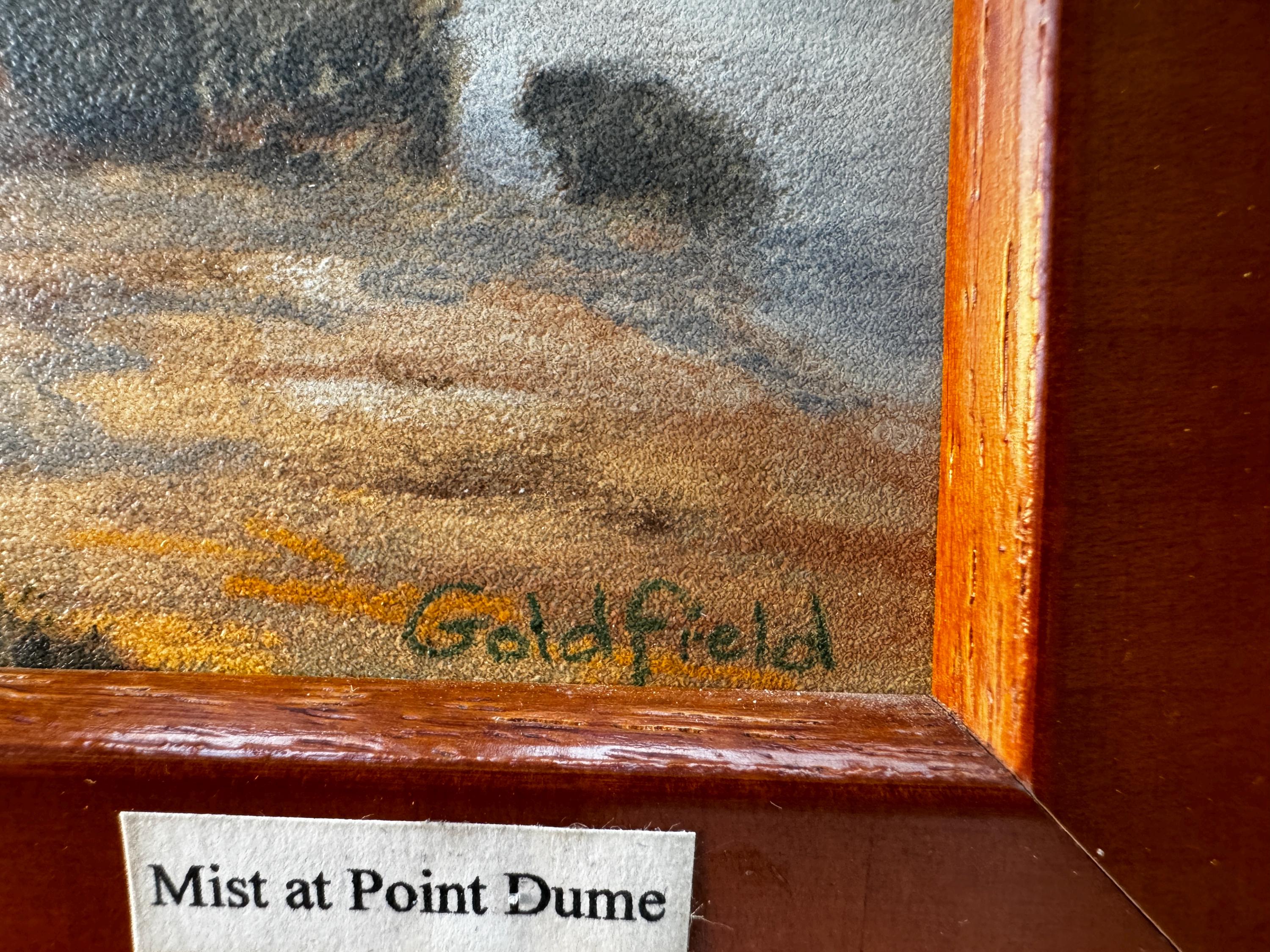 VINTAGE Emily Goldfield Pastel Artist Painting 5" x 7"  Mist at Point Dune AMAZING  Romantic Realist Style