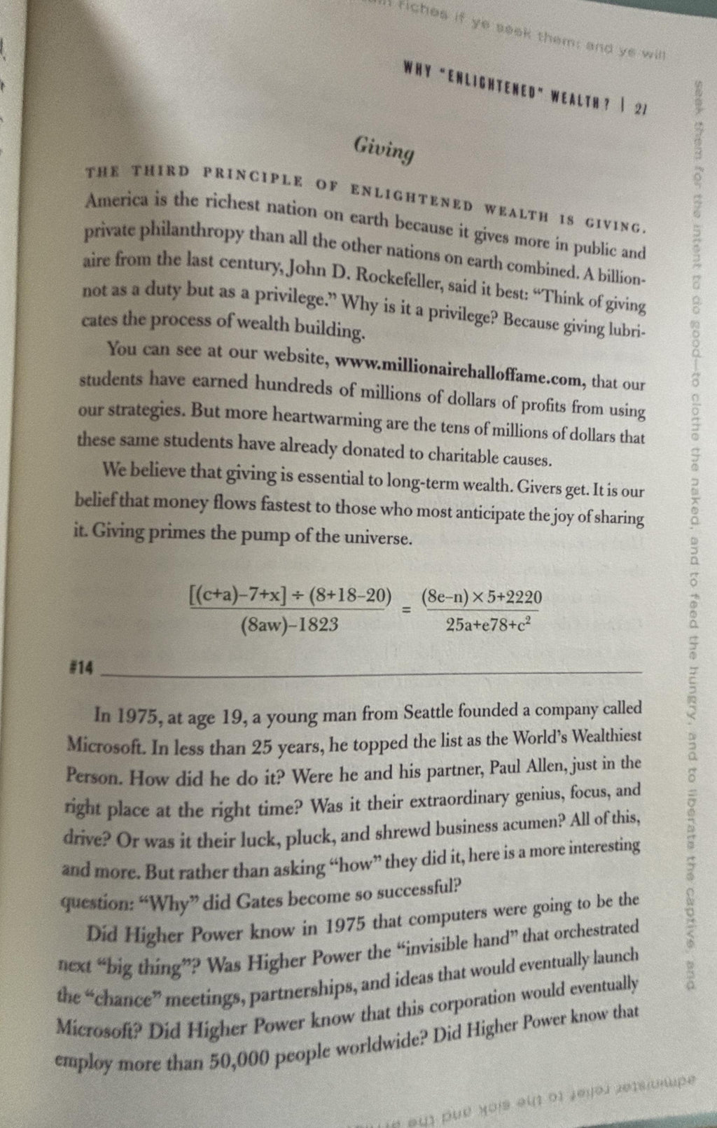 Cracking the Millionaire Code
