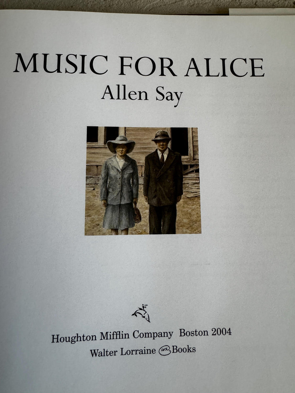 Music for Alice:  Allen Say   **  1st Edition  **