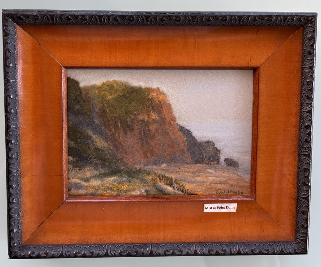 VINTAGE Emily Goldfield Pastel Artist Painting 5" x 7"  Mist at Point Dune AMAZING  Romantic Realist Style