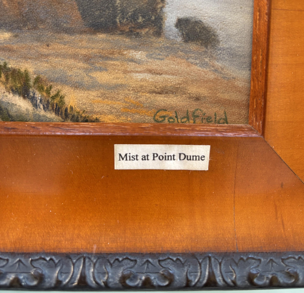 VINTAGE Emily Goldfield Pastel Artist Painting 5" x 7"  Mist at Point Dune AMAZING  Romantic Realist Style