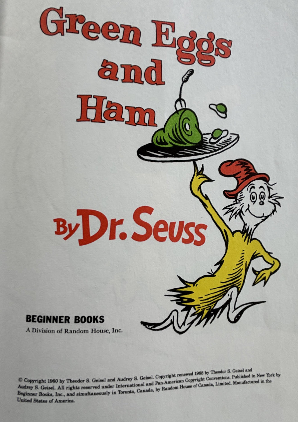 Green Eggs and Ham by Dr. Seuss 1988
