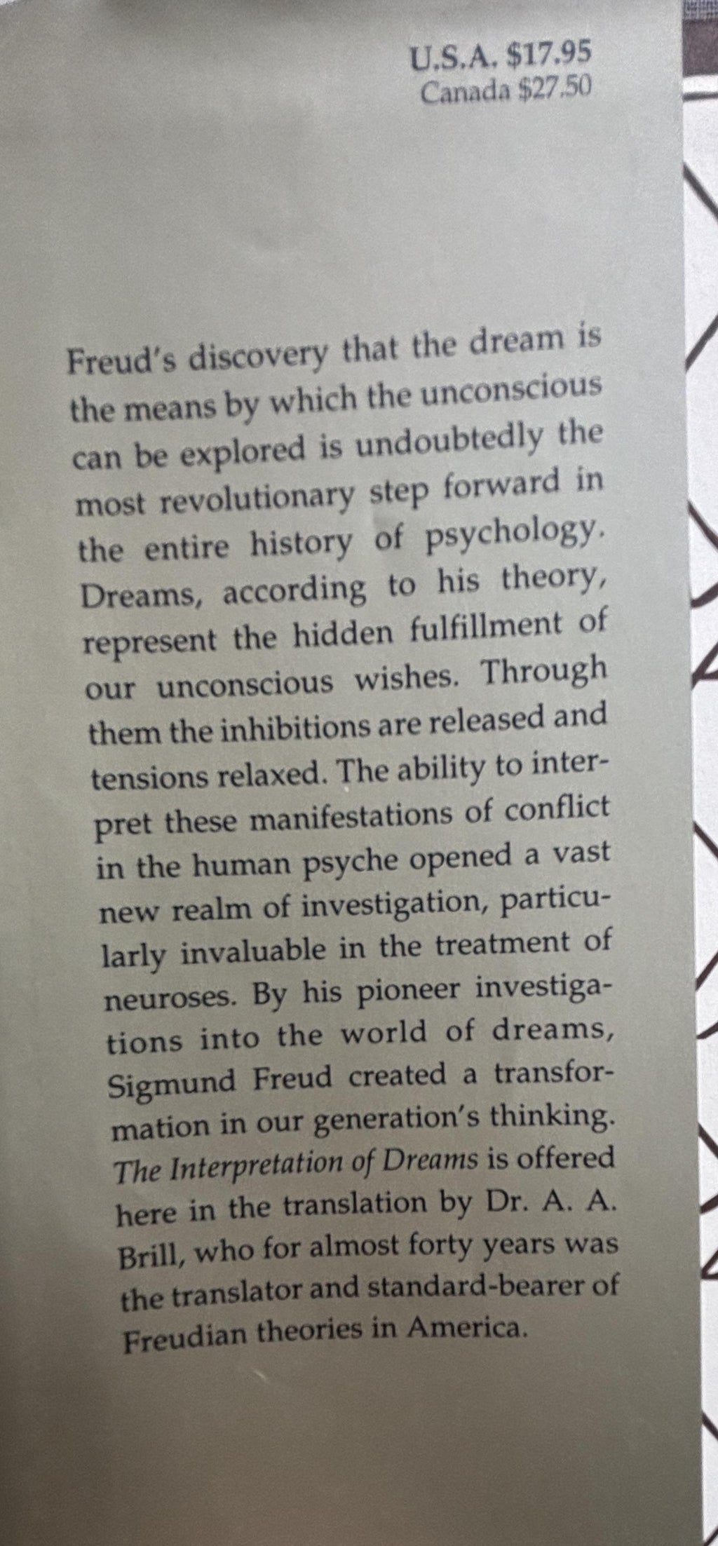 The Interpretation of Dreams by Sigmund Freud  1994