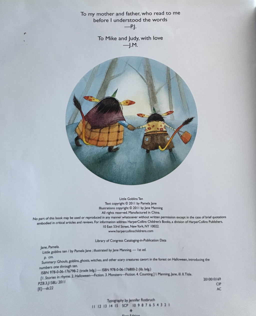 Little Goblins Ten by Pamela Jane **  First Editon  **
