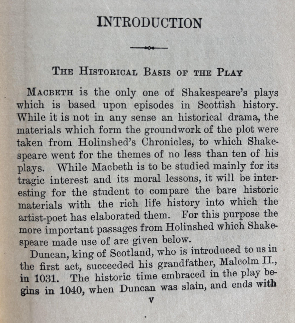 SHAKESPEARE'S MACBETH by Charles W French  **  1920  **