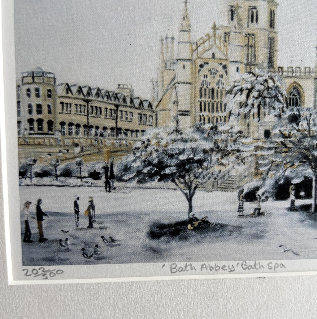 Bath Abbey - Bath Spa by J. E. M. Hargreaves  **  Signed 203/500  **  Water Color