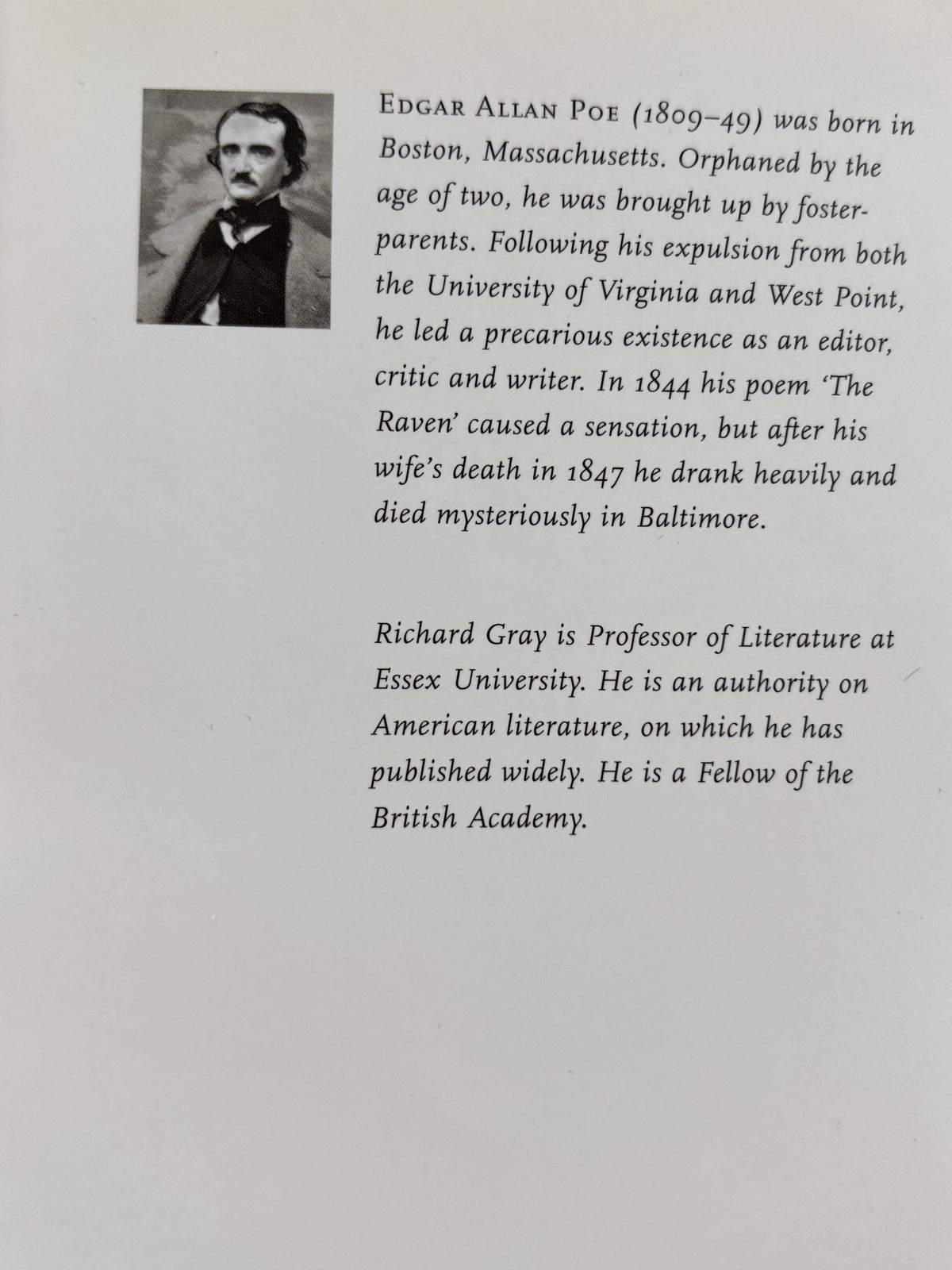 Edgar Allan Poe Selected Poems