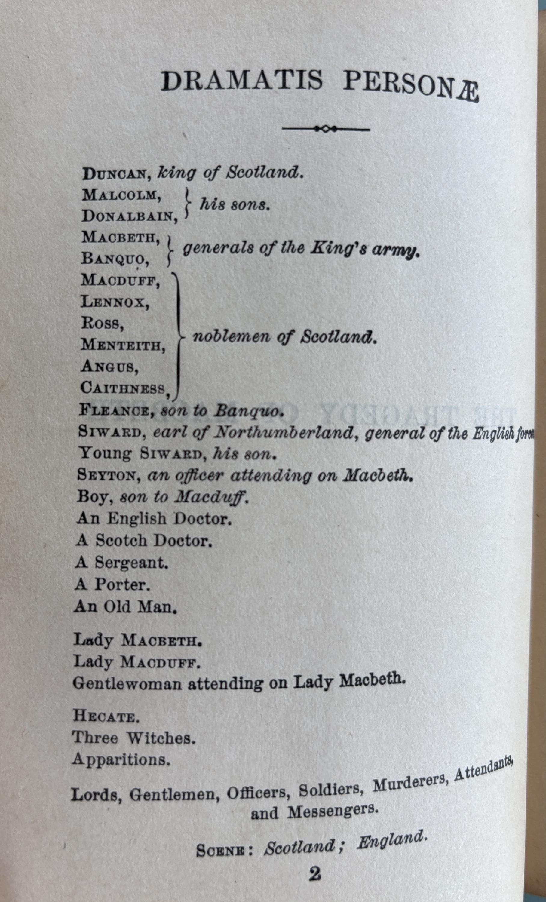 SHAKESPEARE'S MACBETH by Charles W French  **  1920  **