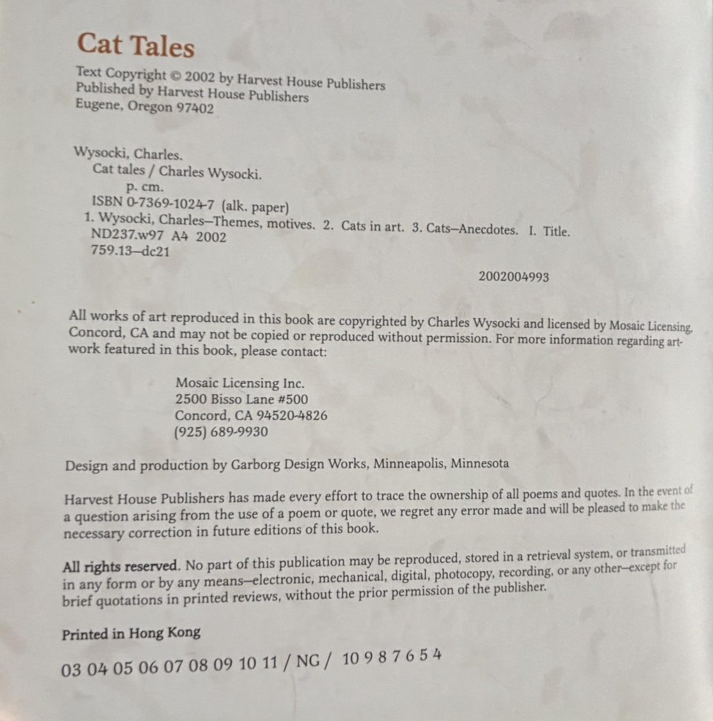 Cat Tales - Snippet of Life from Our Favorite Felines - by Charles Wysocki
