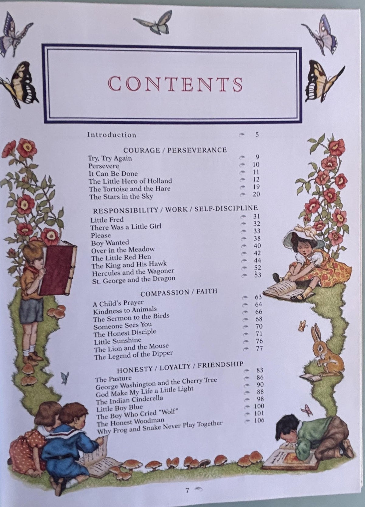 The Children's Book of Virtures by William J. Bennett