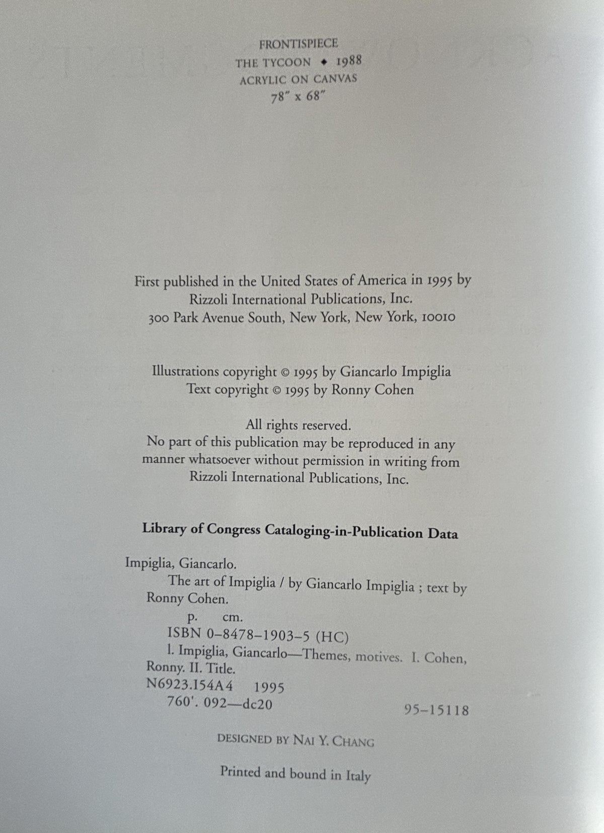 The Art of Giancarlo Impiglia  **  First Publication  **