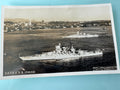 USS Idaho Sepia Postcard Pacific Aerial Surveys Seattle, Washington Nice Condition