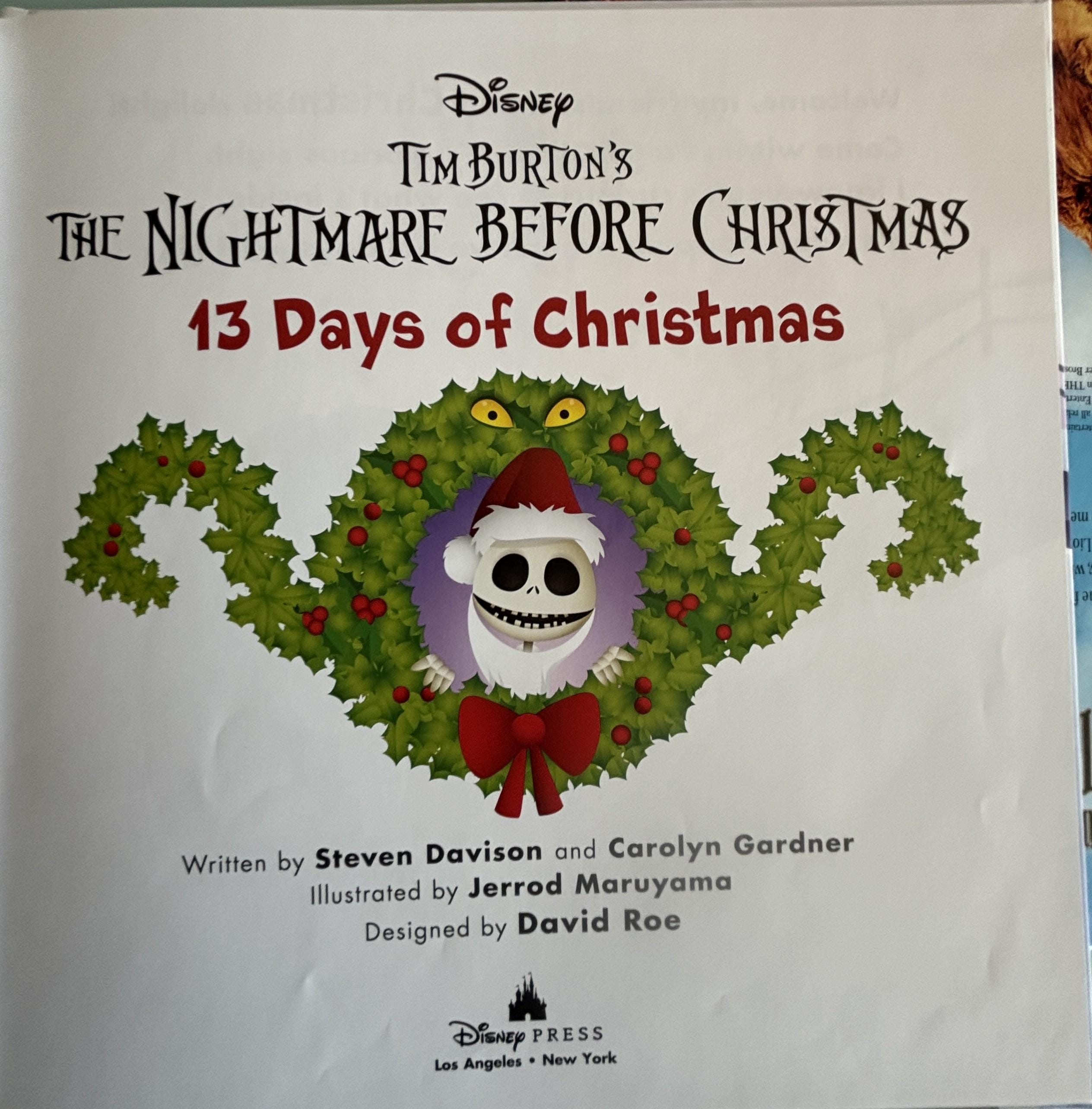 The Nightmare Before Christmas:  Time Burton - Disney  **  First Hardcover Edition  **