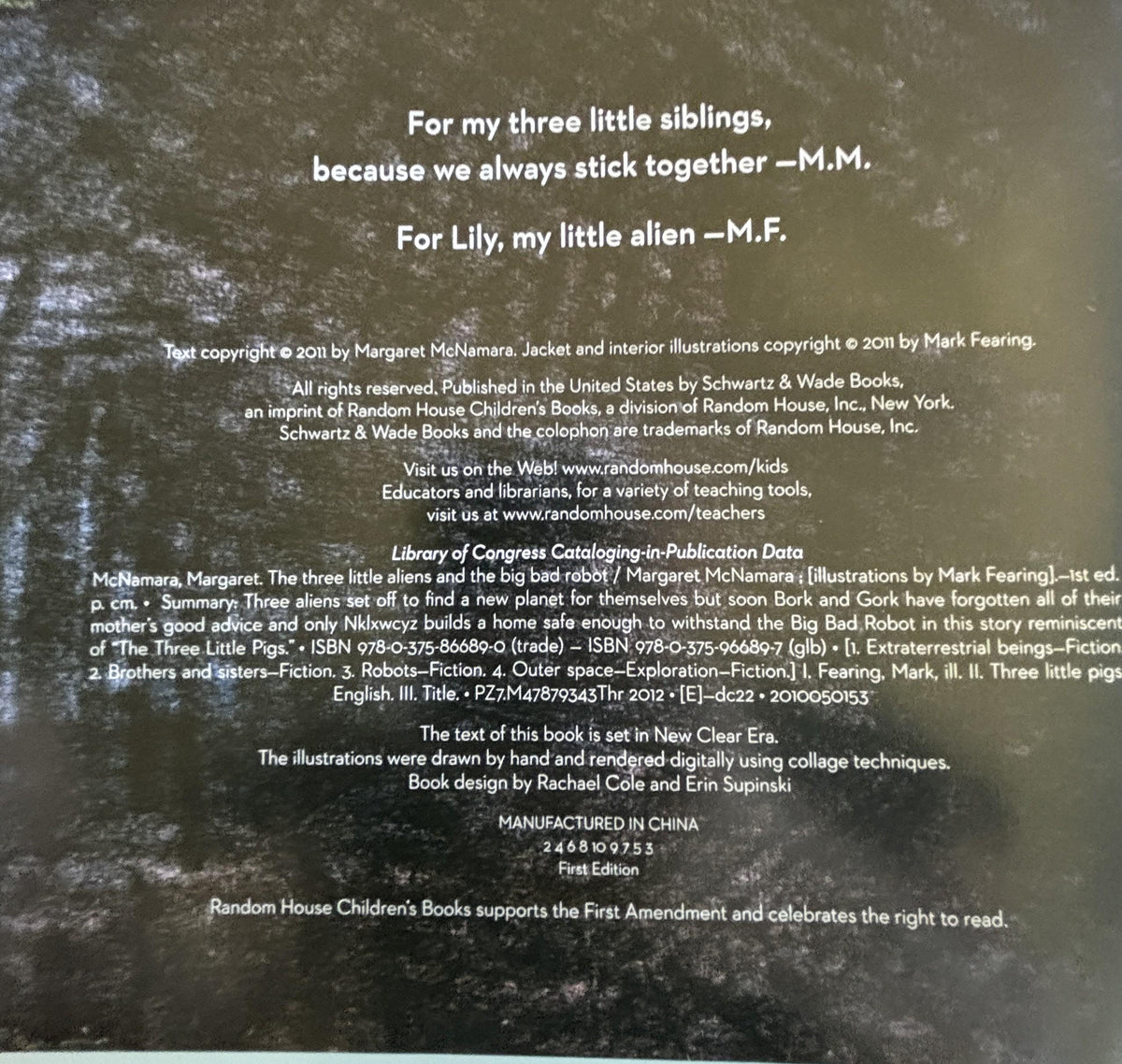 The Three Little Aliens and the Big Bad Robot  **  First Edition  **