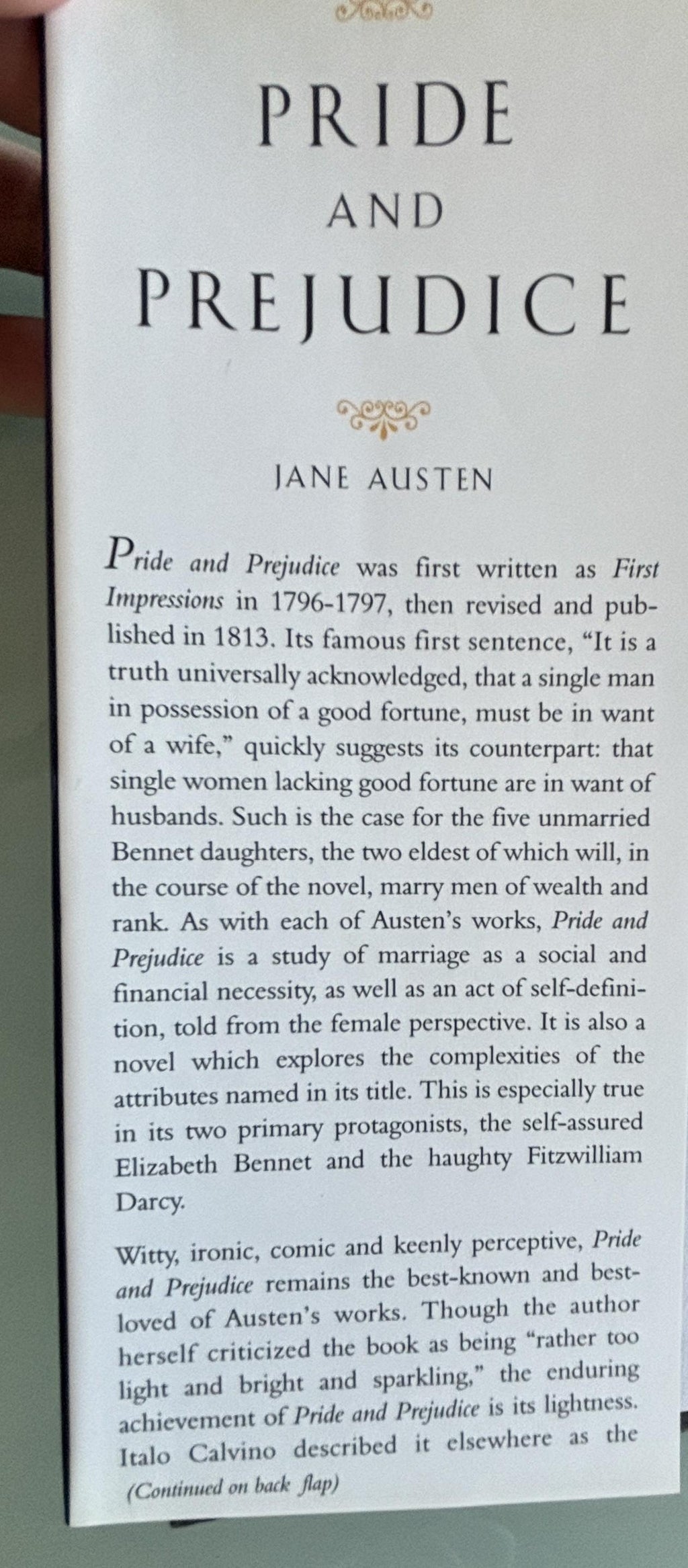 Pride and Prejudice:  Jane Austen Classic Novel