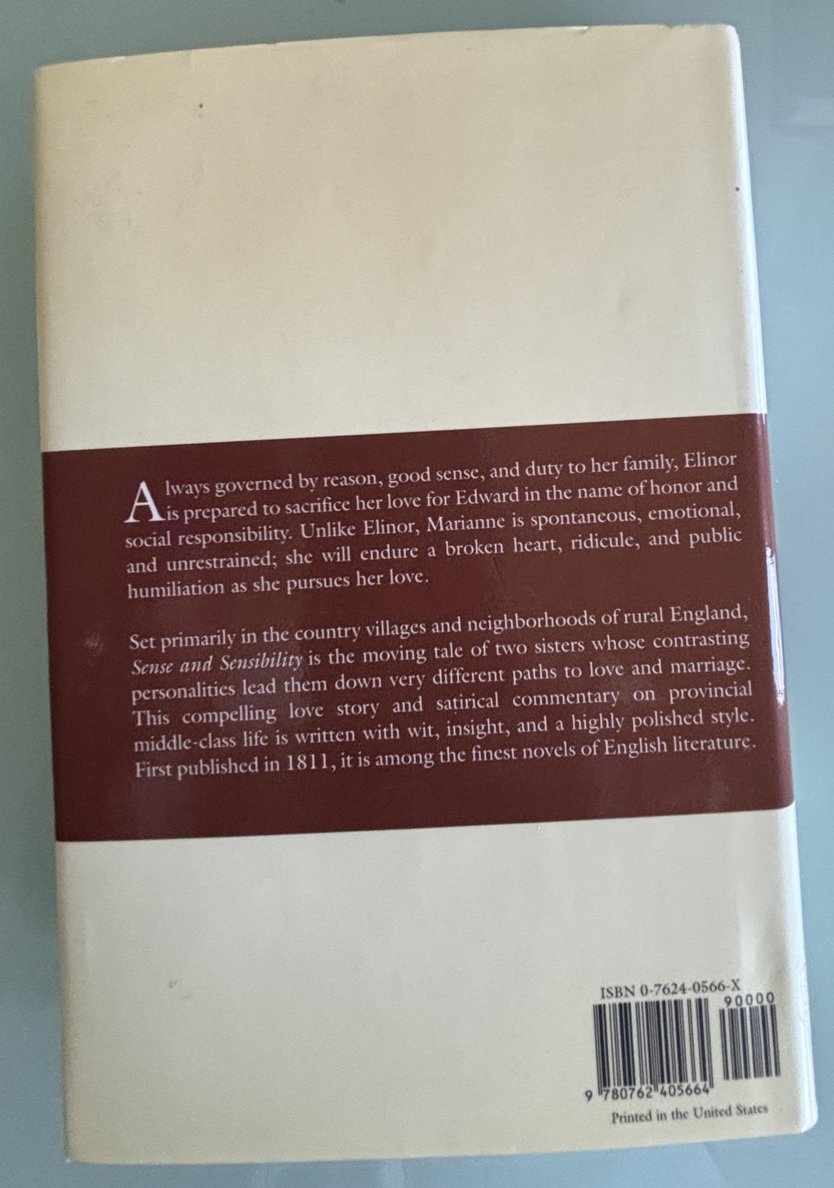 Sense and Sensibility:  Jane Austen  **  First Publishing  **  1996