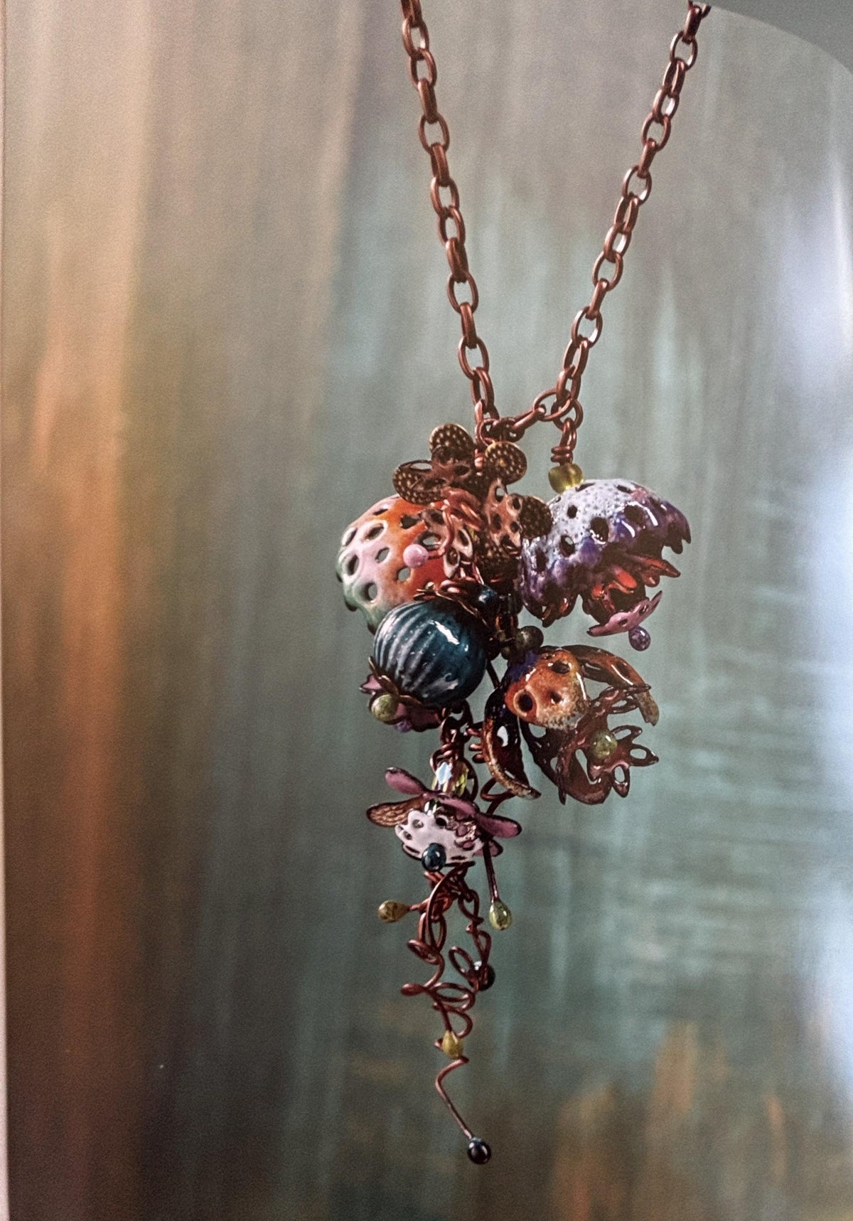 torch-fired enamel jewelry:  painting with fire by Barbara Lewis