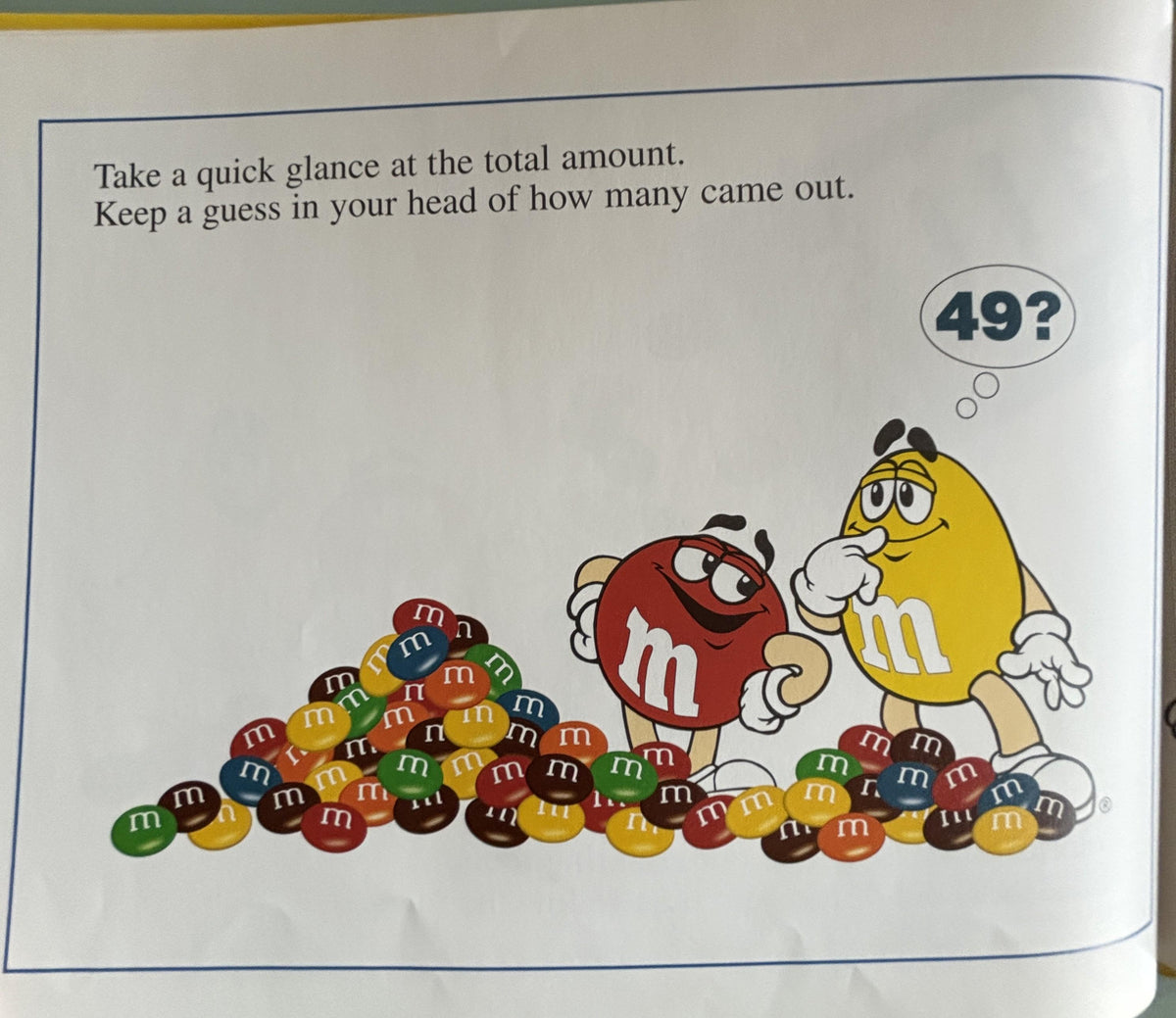 More M&M's brand chocolate candies math:  Barbara B McGrath  1998