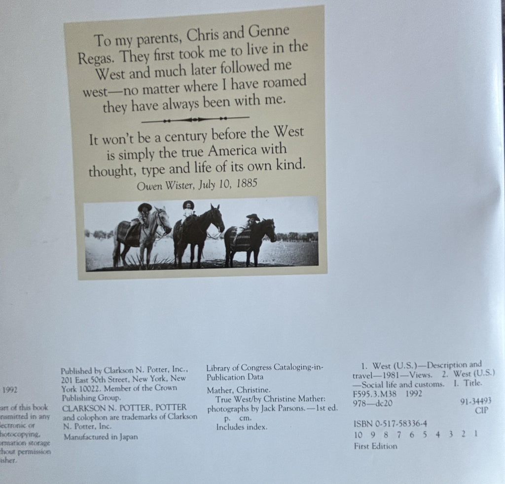 True West - Arts, Traditions, and Clebrations:  Christine Mather  **  FIrst Edition  **   1992