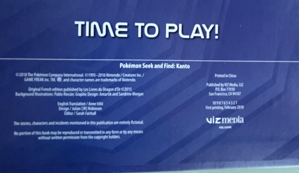 Pokemon Seek and Find:  Vizmedia  **  First Edition  **