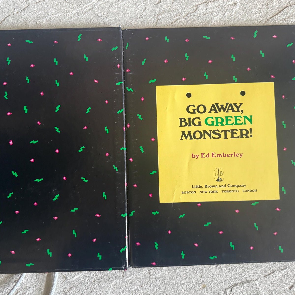 Go Away, Big Green Monster! Hardcover Children's Book, Ed Emberley