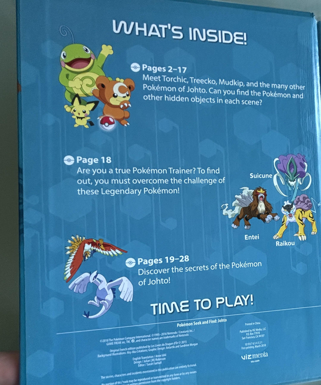 Pokemon Seek and Fink:  Johto  **  First Edtioin  **