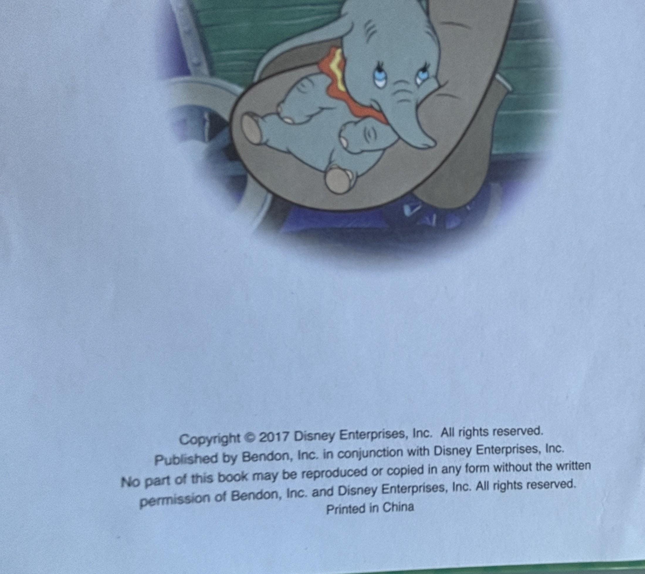 Disney's Dumbo Hardcover Children's Book, Bendon 2017
