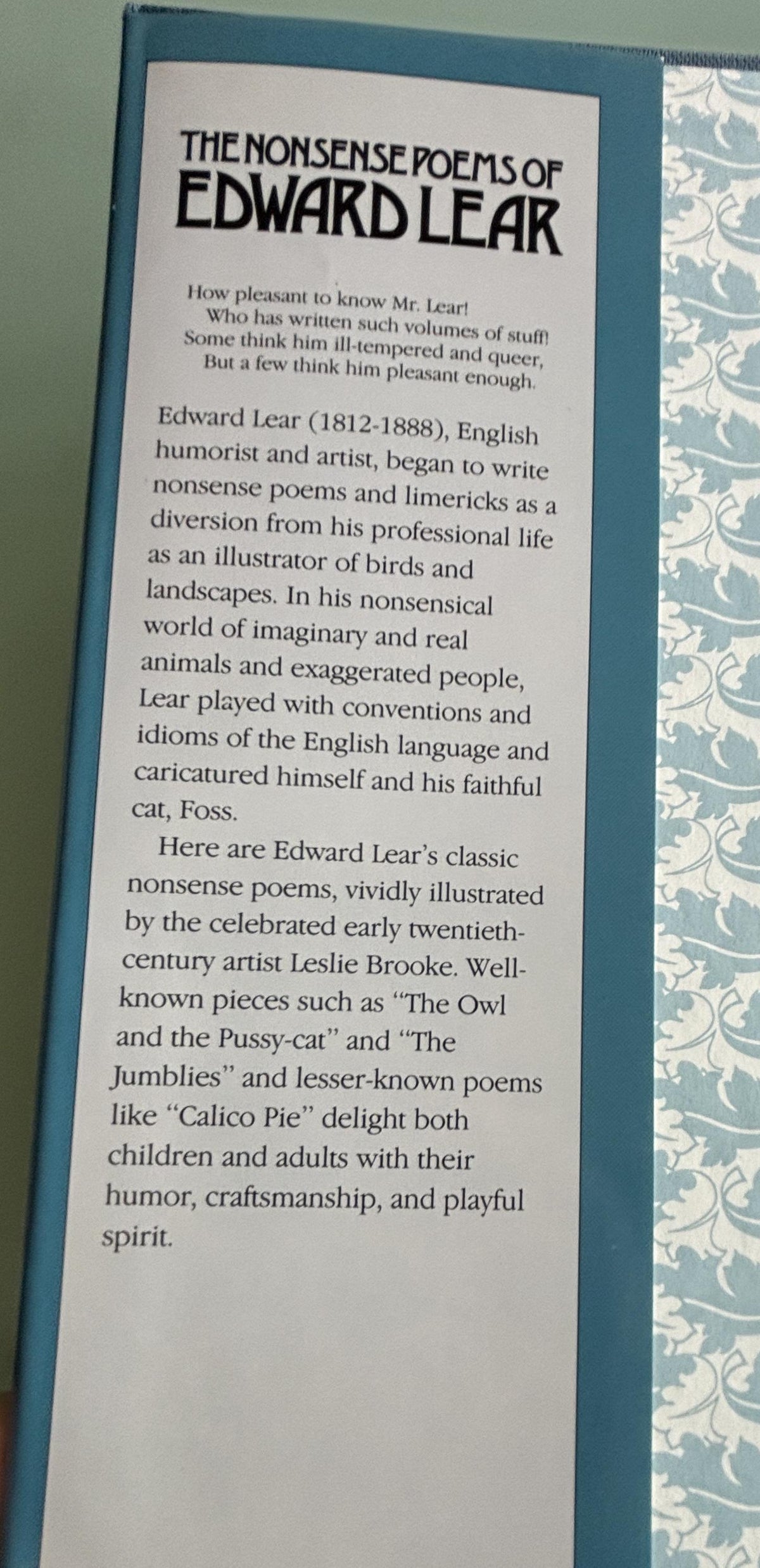 The Nonsense Poems of Edward Lear