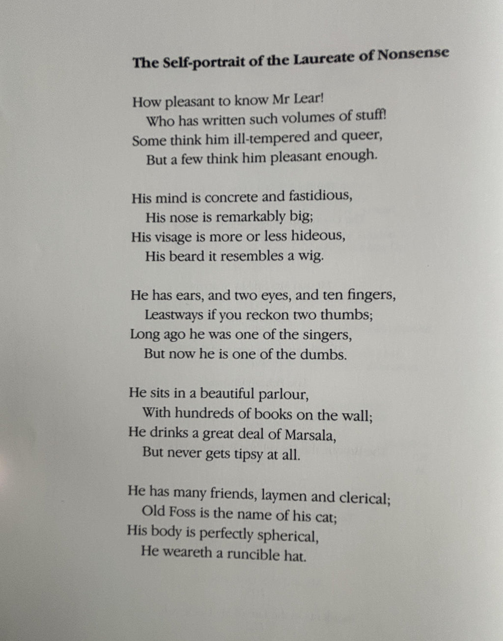 The Nonsense Poems of Edward Lear