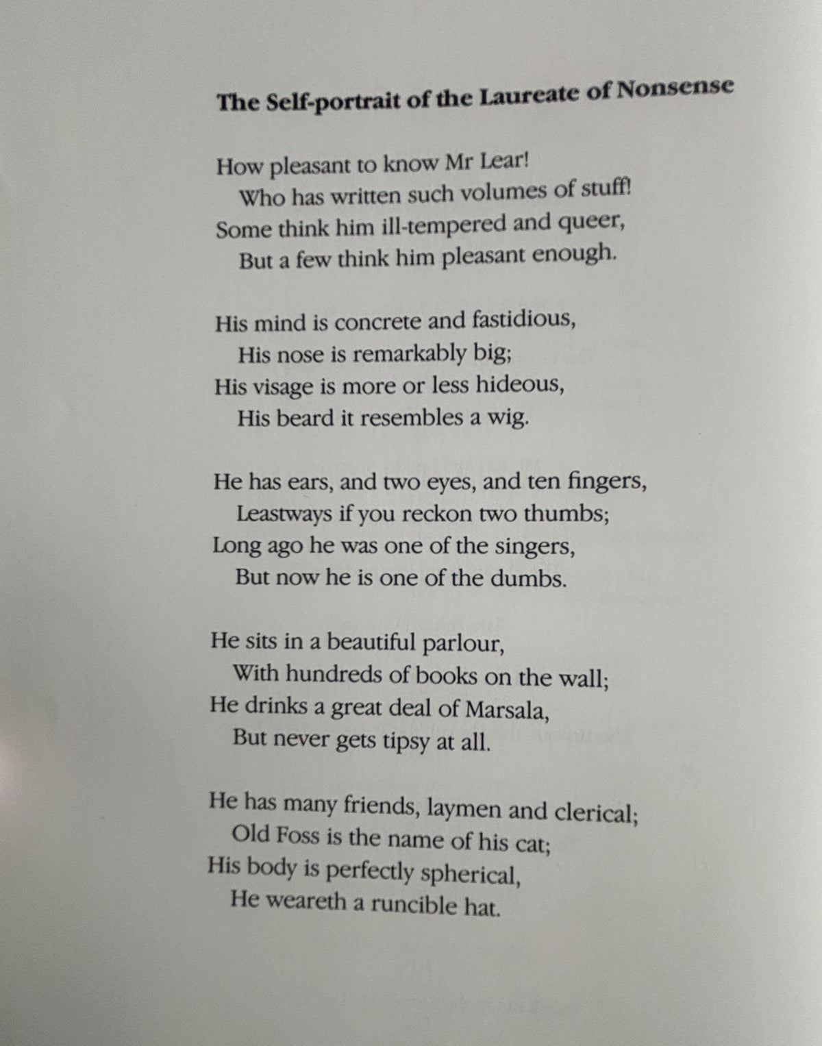 The Nonsense Poems of Edward Lear