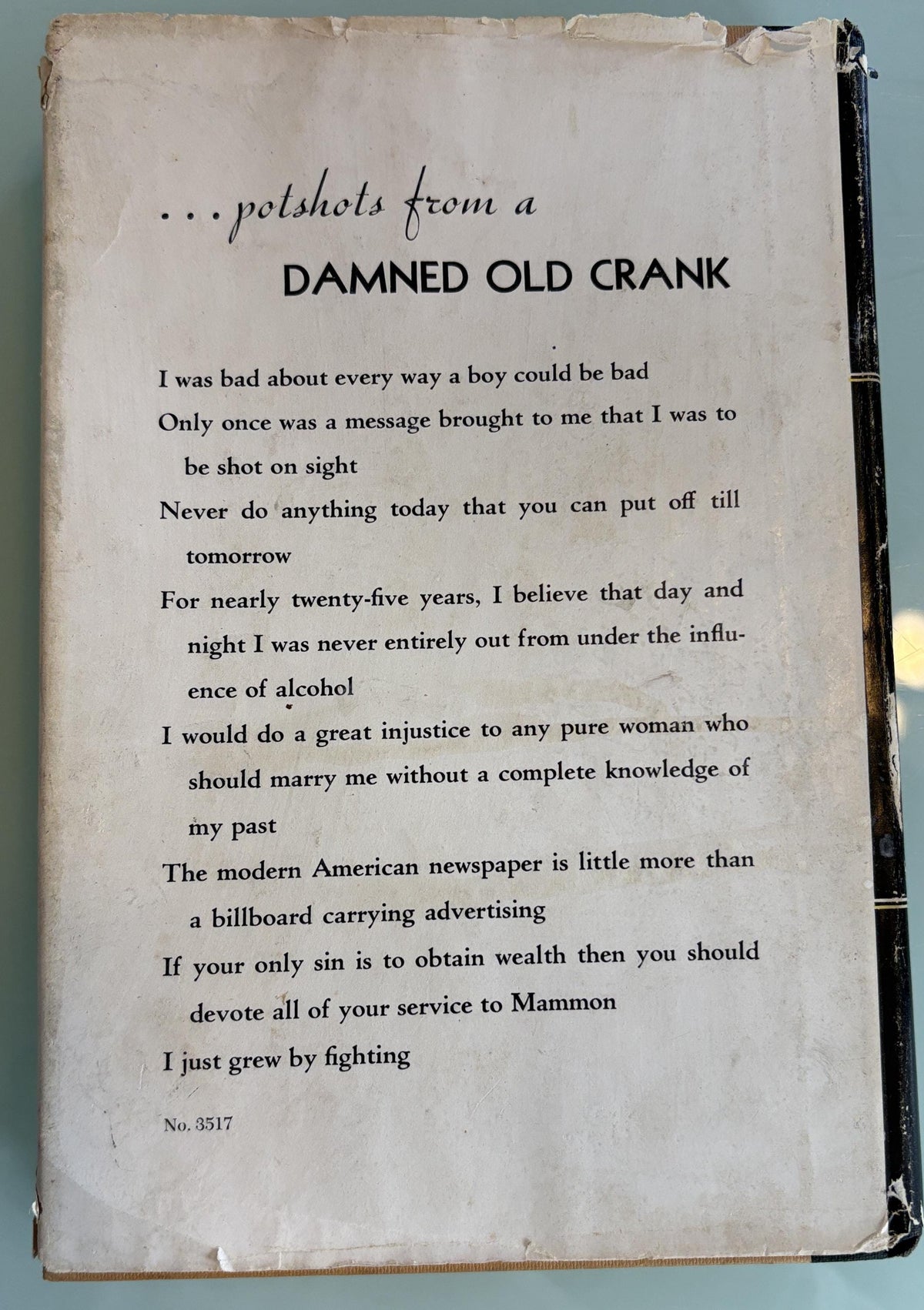 Damned Old Crank:  A Self-Portrait of E. W. Scripps   **   First Edition  **  1951